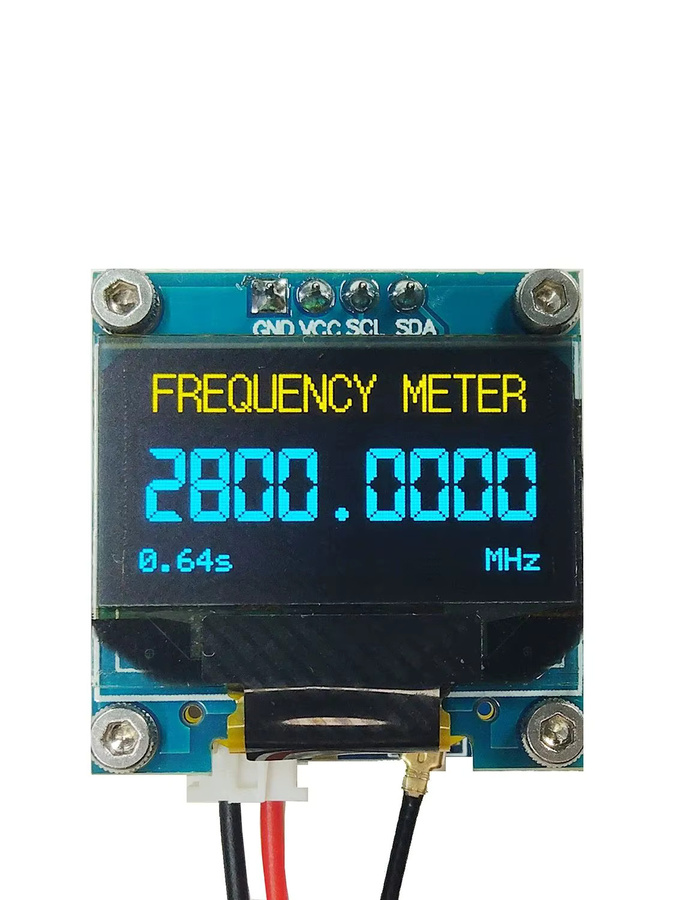 DykbRadio RF-Frequenzmesser 20 MHz bis 2,7 GHz mit OLED-Anzeige in Blau – Hochpräziser Frequenzzähler für Amateurfunk-Transceiver - Bild 4