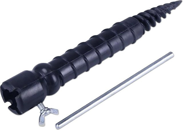 Relaxdays Bodenhülse aus Kunststoff in Schwarz für Sonnenschirme, Wäschespinnen oder Fahnenmasten, Durchmesser: 2,5 cm, Höhe: 29 cm, Breite: 4 cm - Bild 1