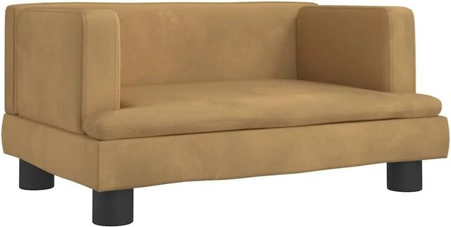 vidaXL Hundebett Sofa aus Samt in Braun, B/T/H: 60 x 40 x 30 cm - Bild 1