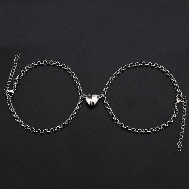 oooio23 Armbänder Edelstahl, Herz, Silber, Damen - Bild 1