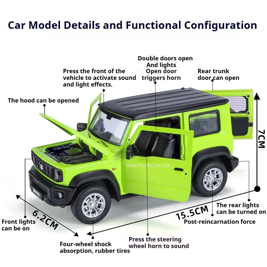 RMZ city Suzuki Jimny Range Rover Automodell, 1:24, mit Licht und Sound - Bild 2