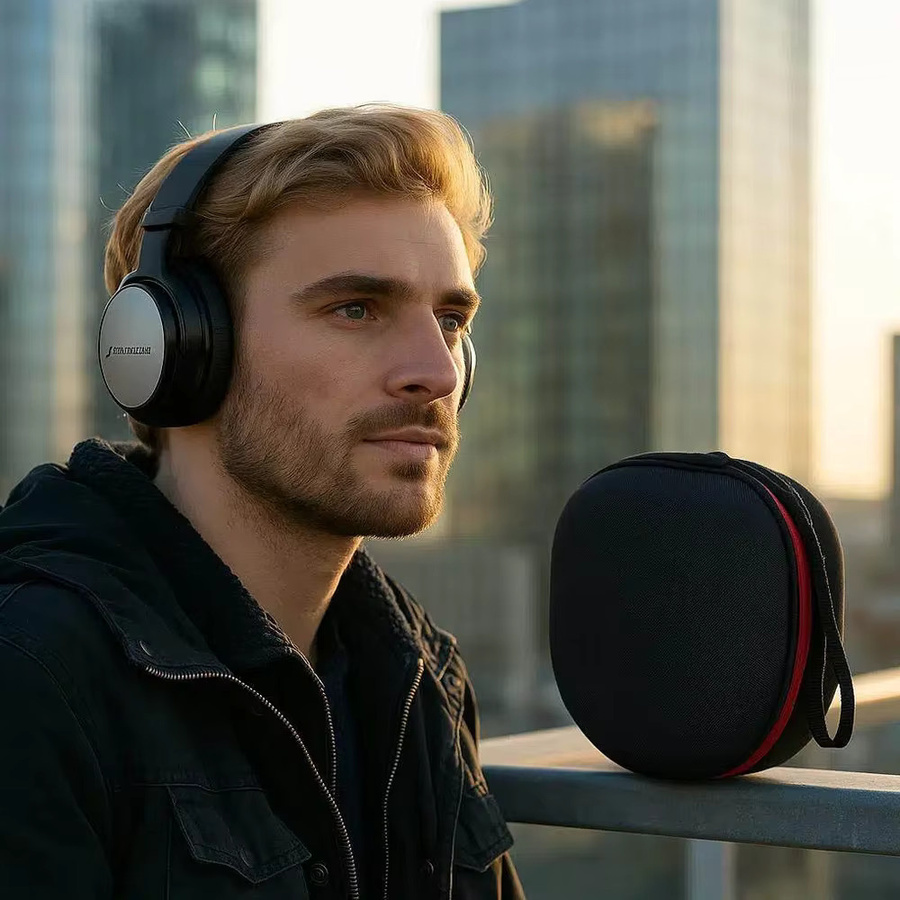 Harte Kopfhörerhülle von BERIBES für Over-Ear-Kopfhörer wie TOZO, KVIDIO, Beats und Soundcore Anker in Schwarz oder Pink - Bild 3