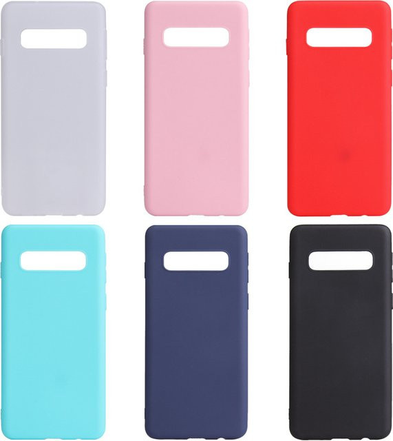 Bunte Silikon-Soft-Hülle für Samsung Galaxy S10 Plus, S10E und S10 5G in Schwarz und Multicolour - Bild 1