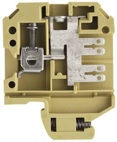 Weidmüller Durchgangsreihenklemme 0401260000 Schraube, Beige und Gelb, 100 Stück - Bild 1