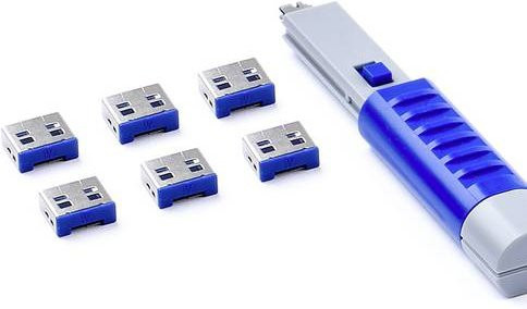 Smartkeeper USB-A Port Schloss UL03PKDB 6er Set Dunkelblau inkl. Schlüssel - Bild 1