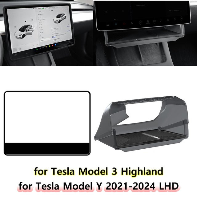Beworth Unter-Screen Organizer Box für Tesla Modell 3 Highland 2024 in Schwarz - Bild 1