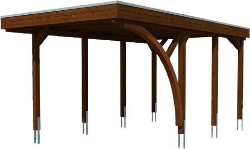 SKANHOLZ Carport Friesland Set 5, braun, B/T: 314 x 555 cm, Firsthöhe: 241 cm - Bild 1