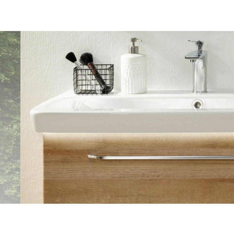 Fackelmann Waschtischunterschrank Milano in Eiche Braun B: 80 cm, H: 49,2 cm, T: 47,6 cm - Bild 2
