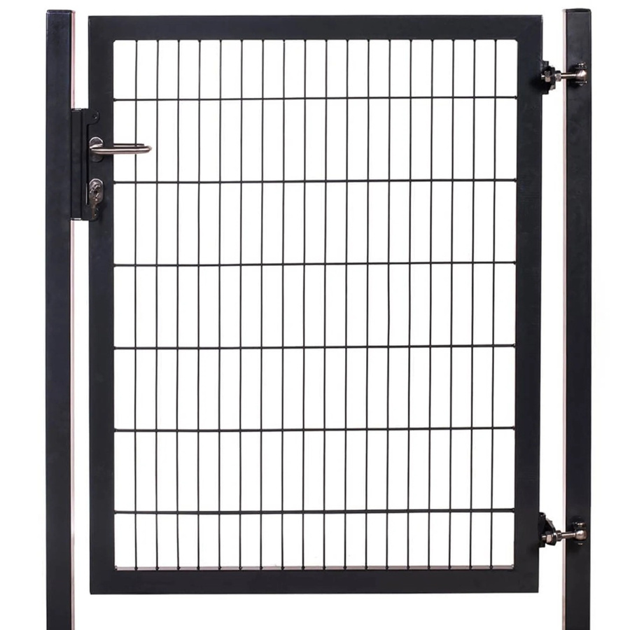 Gartentor Industrietor für Doppelstabzaun in Anthrazit, Breite: 120 cm, Höhe: 100 cm - Bild 2