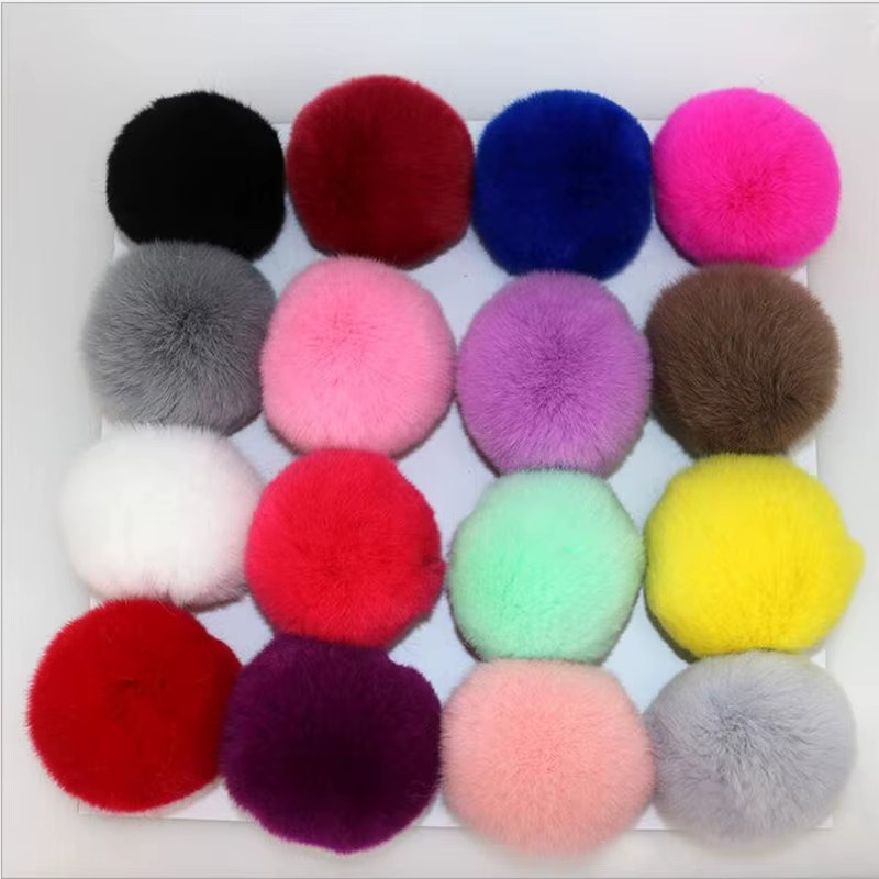 SUMOORL Pompom-Kugeln-Charms, 5 Stück, 7–8 cm, Kunstpelz - Bild 3