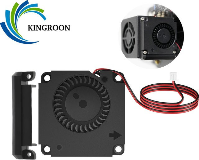 KINGROON 3D-Drucker-Gebläse DC 12 V / 24 V, 4010 Turbo-Radialventilator mit hydraulischem Lager in Schwarz - Bild 1