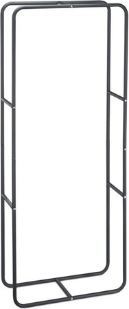 Relaxdays Kaminholzregal aus Stahl in Anthrazit, offen und freistehend, B/H/T: 150 x 60 x 25 cm