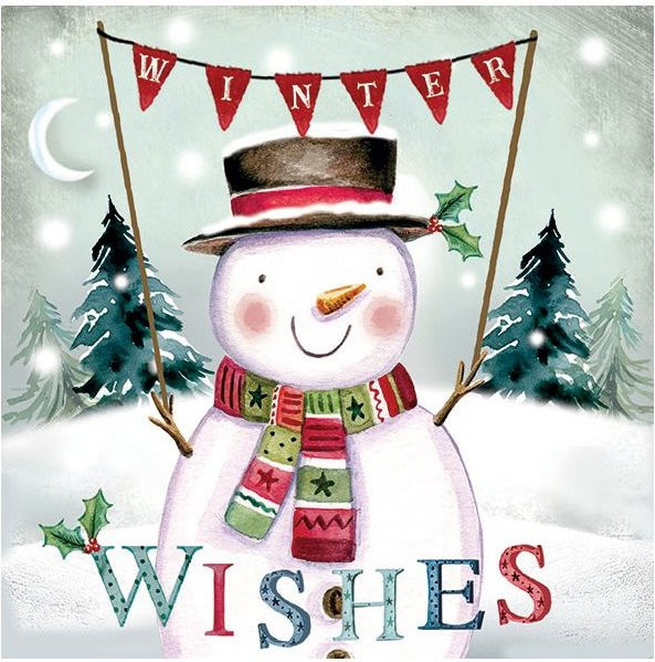 Servietten Winter Wishes in Multicolor, 20 Stück aus Papier - Bild 1
