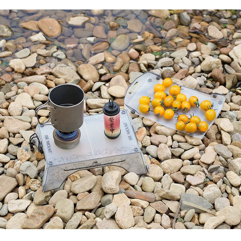 UL Gear Faltbarer Mini-Campingtisch und Tablett aus PP in Weiß, ultraleicht und tragbar - Bild 4