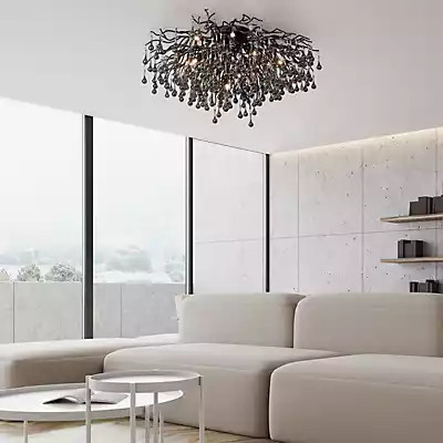 Paul Neuhaus Icicle Deckenleuchte in Schwarz mit transparentem Glas, B/T/H: 100 x 100 x 1 cm - Bild 1