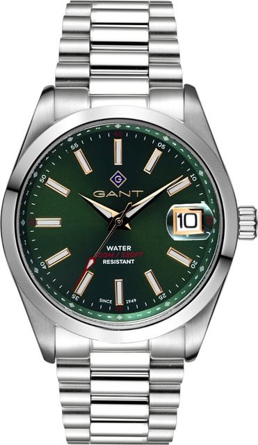 Gant Herrenuhr, Quarz, Edelstahl, Grün, 42 mm, 10 ATM - Bild 1