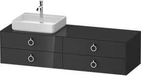 Duravit Waschtischunterschrank White Tulip in Weiß Hochglanz, Breite: 160 cm, Tiefe: 55 cm, Höhe: 40,8 cm - Bild 1