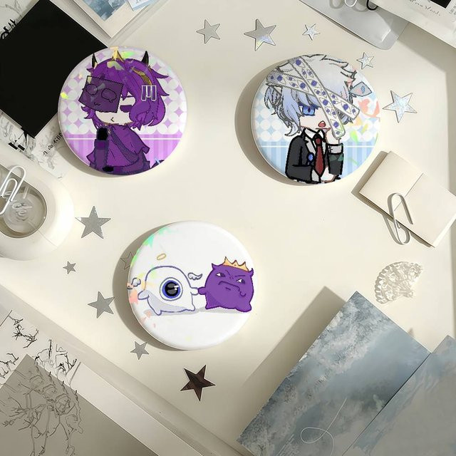 Wemmbu Eggchan Tax Duo Laser-Abzeichen-Pins, Bunt - Bild 1