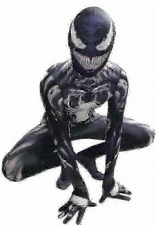 Venom Spider Man inspiriertes Cosplay Outfit, Superhelden Kostüm, schwarz, ab 4 Jahren