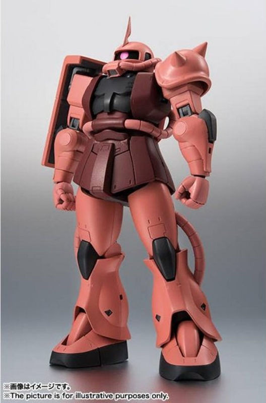 Bandai Robot Gundam DamaShii Côté MS MS 06S Zaku de Char Version Anime Modell in Rot - Bild 1