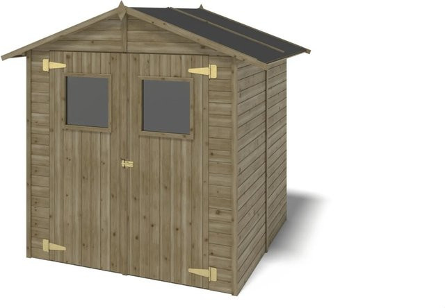 Altanka Gartenhaus Gerätehaus aus Fichtenholz in Grün, B/T/H: 1.90 x 1.82 x 2.15 m - Bild 1