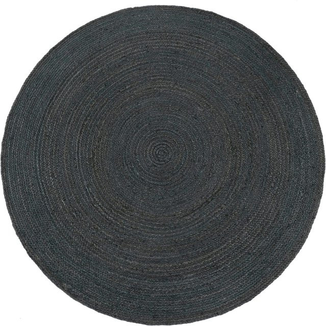 Runder Jute-Teppich Vibora in Anthrazit, Durchmesser: 80 cm - Bild 1
