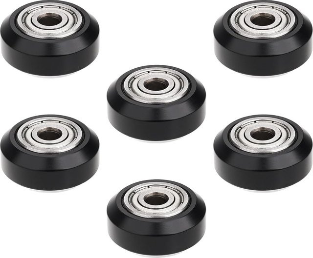 Elegoo 6er Set Druckerräder für Neptune 4 und 4Pro, schwarze Kunststoff-Riemenscheiben mit Lagern für FDM 3D-Drucker Ersatzteile - Bild 1