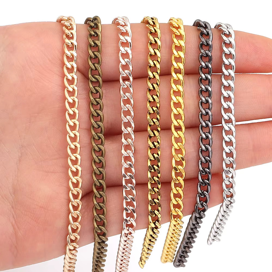 louleur Metall-Eisenkette, Edelstahl, Gold, Unisex - Bild 6