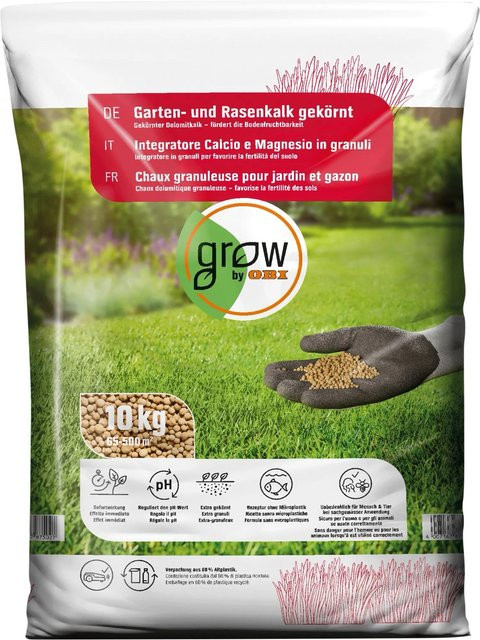 OBI Dolomitkalk Garten- und Rasenkalk für Rasen, Gemüsegarten und Ziergarten, 10 kg - Bild 1