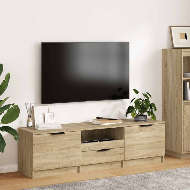vidaXL TV-Schrank modern in Sonoma-Eiche, B/T/H: 140 x 35 x 40 cm - Bild 3