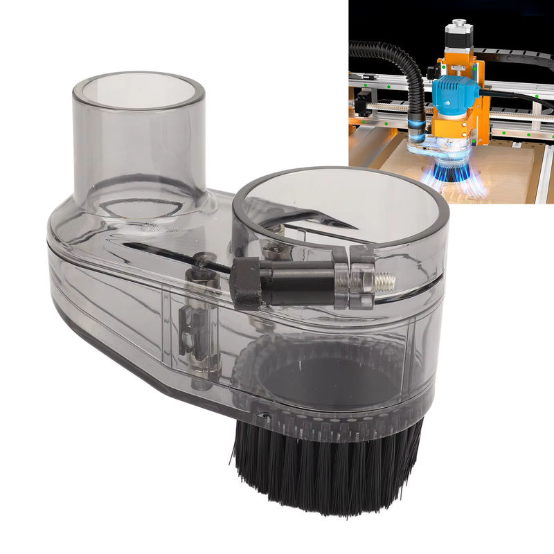 Fdit CNC Staubabsaugung Transparent mit 52 mm Durchmesser und 38 mm Schlauchdurchmesser für Spindelmotoren und Fräser - Bild 2