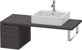 Duravit L-Cube Unterschrank in Grau Matt mit 2 Schubladen, Wandmontage, B/T/H: 32 x 54,7 x 40 cm - Bild 1