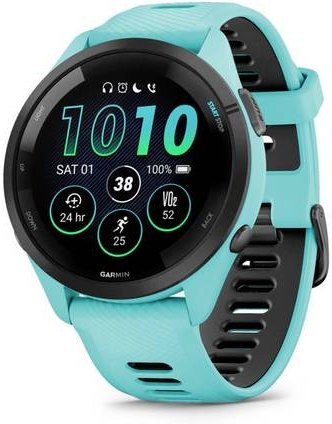 Garmin Forerunner 265 Sportuhr in Blau, Schwarz und Türkis mit GPS, Herzfrequenzmessung und Schlafanalyse - Bild 1