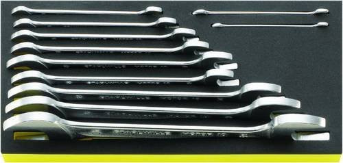 Stahlwille Doppel-Maulschlüssel-Satz TCS10/11,6X7-34X36MM in TCS-Einlage, 11-teilig, Silber/Gelb - Bild 1
