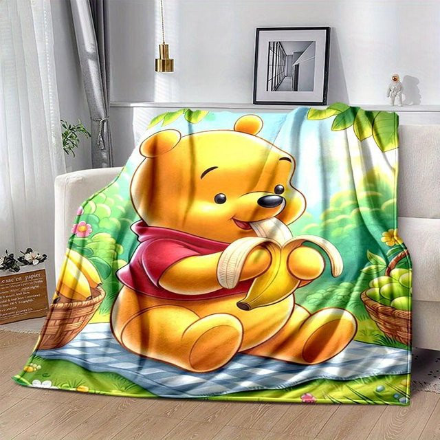Winnie Puuh Decke von Yun Heng Three, flauschige Kuscheldecke in Multicolour, B/H: 150 x 200 cm - Bild 1