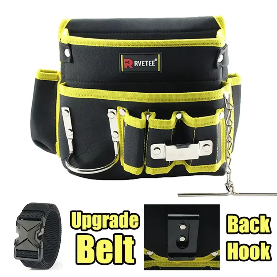 RVETEE Multifunktions-Werkzeuggürteltasche mit Haken auf der Rückseite als Elektriker-Werkzeug-Organizer - Bild 2