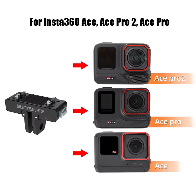 Insta360 Magnetischer Adapter und Halterungsbasis für Ace Pro2 und Ace Pro in Schwarz für Actioncam, Stativ und Selfie-Stick - Bild 2