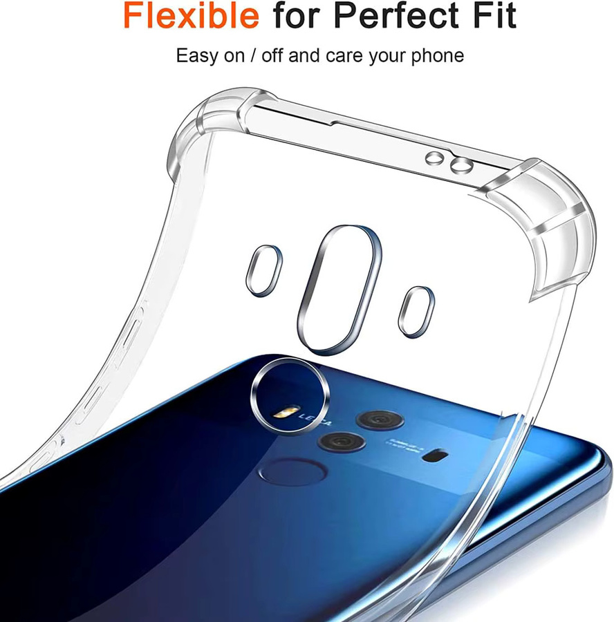 Stoßfeste Air-Bag Schutzhülle für Huawei Mate 10 Pro bis Mate 60 Pro, transparente Handyhülle mit 1,5 mm Dicke - Bild 4