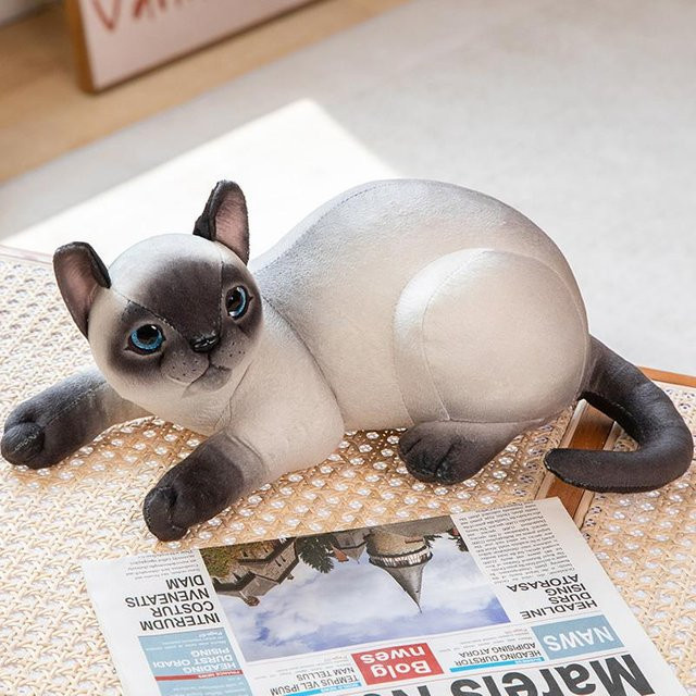 Kidsly Amerikanische Kurzhaar Katze Plüsch Spielzeug, weiß, ab 14 Jahren - Bild 1
