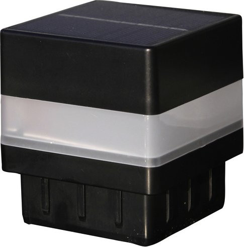 FLORAWORLD LED-Solar-Pfostenkappe 2er Set für Vierkant-Zaunpfosten 60 x 60 mm in Anthrazit, B/T/H: 6,55 x 6,55 x 7,1 cm - Bild 1