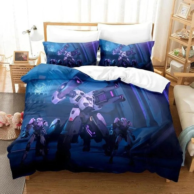 Overwatch Bettwäsche Set von JMG Household Supplies in Blau mit Bettbezug und Kissenbezug, B/H: 135 x 200 cm - Bild 1