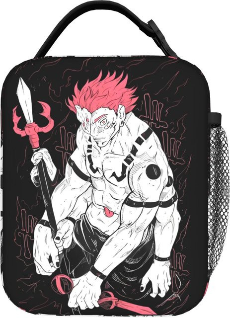 Fancy Style Studio Jujutsu Kaisen Anime Isolierte Lunchtasche in Schwarz - Bild 1