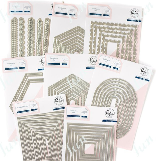 Fancy Edgers Metall-Stanzformen und Stempel Set in Silber für Scrapbooking und DIY-Dekoration - Bild 1