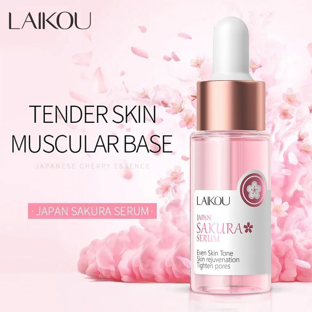 Laikou Sakura Face Essence Serum mit Kollagen, 17 ml - Bild 1