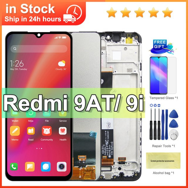 Xiaomi Redmi 9i M2006C3LII LCD Display Touchscreen Digitizer Montage mit 6.53 Zoll in Schwarz für Redmi 9AT Globale M2006C3LVG - Bild 1