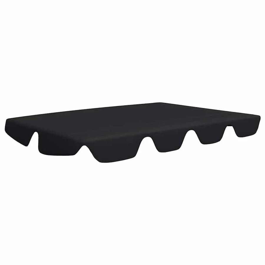 vidaXL Ersatzdach für Hollywoodschaukel aus Polyester in Schwarz - Bild 2