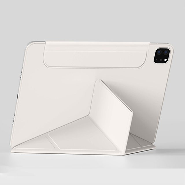 EGYAL Smart Folio Hülle für iPad Pro 11 2025 M5 M4, iPad Air 11 Zoll, iPad 10. Gen 10.9 und Mini 7 mit Y-Falt-Standfunktion und Magnetverschluss, Grau und Weiß - Bild 1