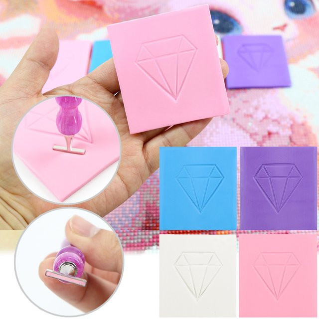 TAKEWEALTH Diamantmalerei Klebewachs in Pink für DIY Stickerei-Zubehör - Bild 1