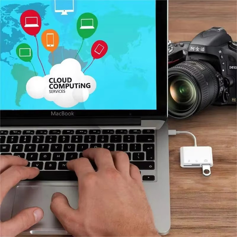5-in-1 USB 3.0 Kartenleser mit Lightning und USB-C für SD und TF Speicherkarten, kompatibel mit iPhone, MacBook, Samsung, Android-Handys und Laptops - Bild 6