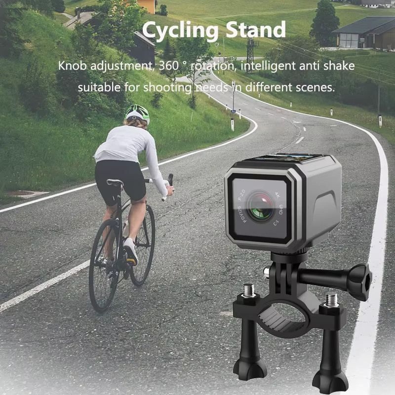luxuglow Ultra HD 4K Action Cam mit WLAN-Hotspot und Bildschirm, Anti-Shake Outdoor-Sportkamera in Schwarz, ideal als Motorrad- und Fahrrad-Dashcam - Bild 4